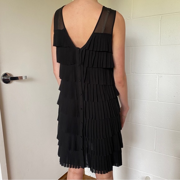 Ted Baker black pleat dress designer size 2 - Picture 3 of 5